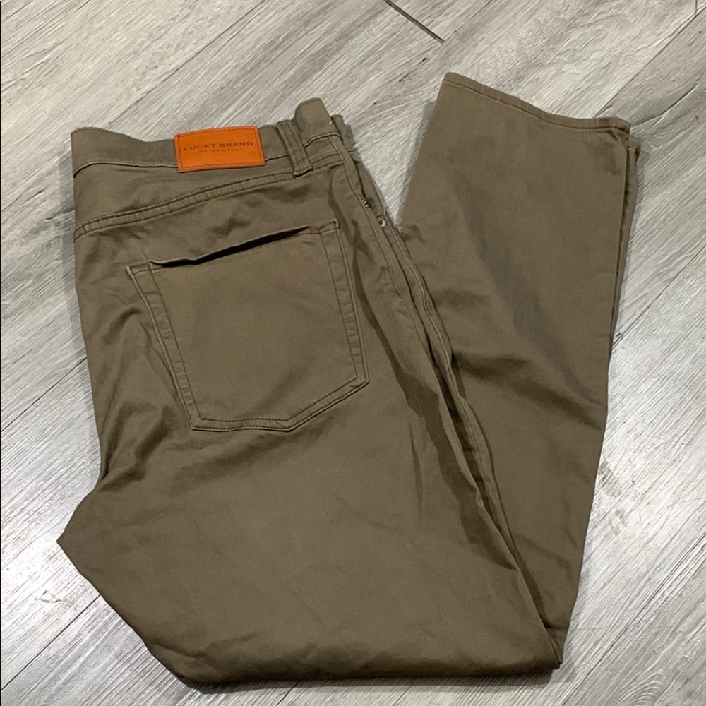 Lucky Brand 412 Athletic Fit 5 PKT Style Stretch Lt. Brown Pants size 36
